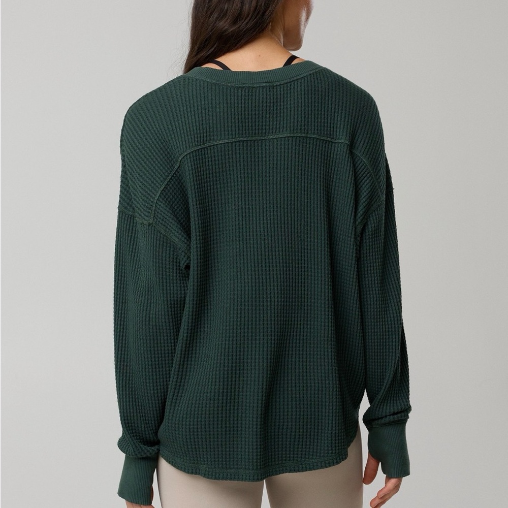 Offline by Arie waffle notch neck long sleeve shirt - Picture 2 of 2